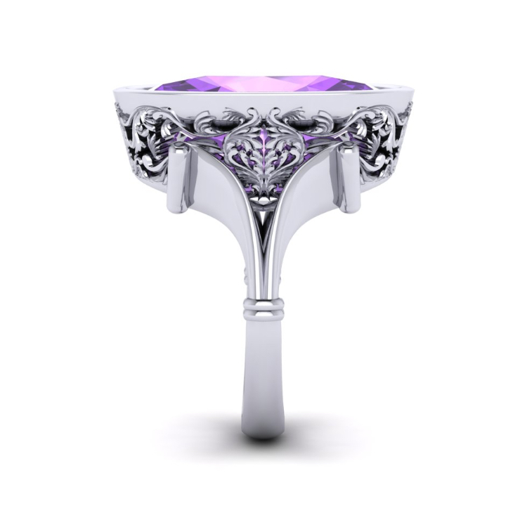 Amethyst ring side view
