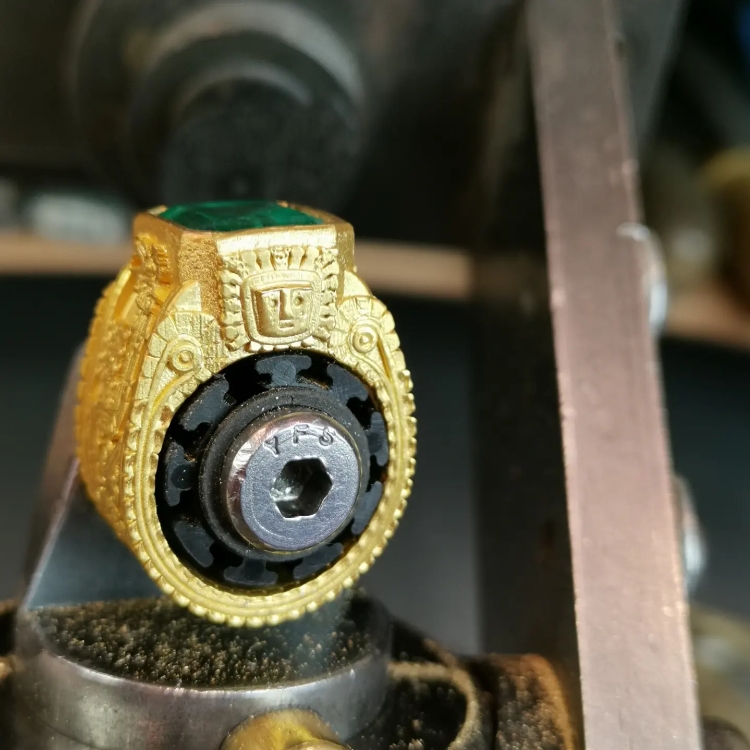 Ancient Civilazations inspired Ring adding texture