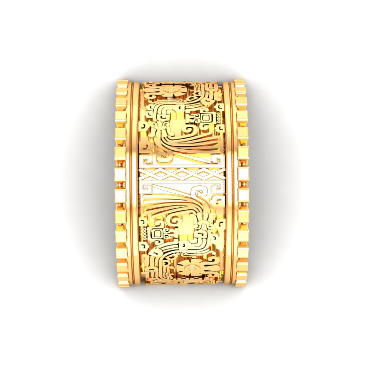 Ancient Civilazations inspired Ring bottom view