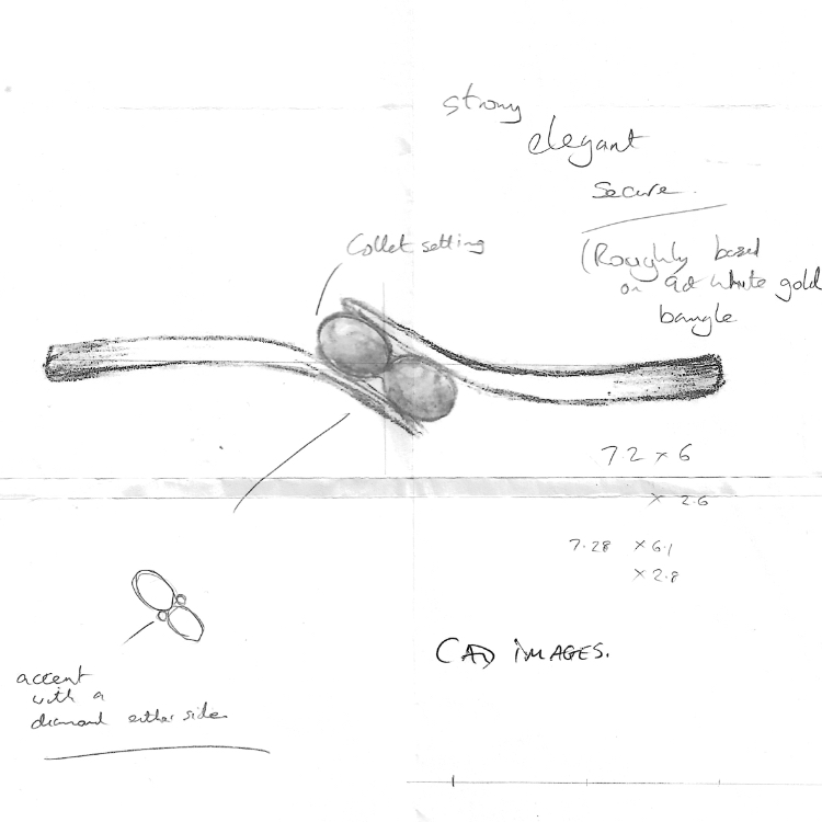 Black Opal Bracelet sketch