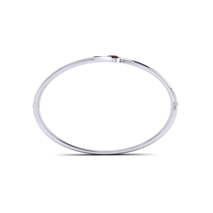 Black Opal Breacelet through finger view