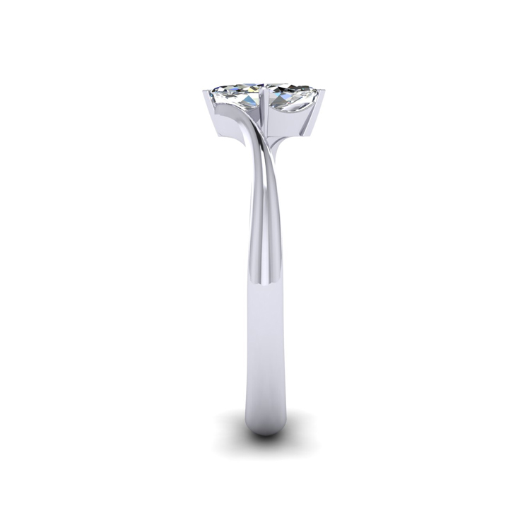 Marquise Diamond Solitaire Platinum Ring Side View