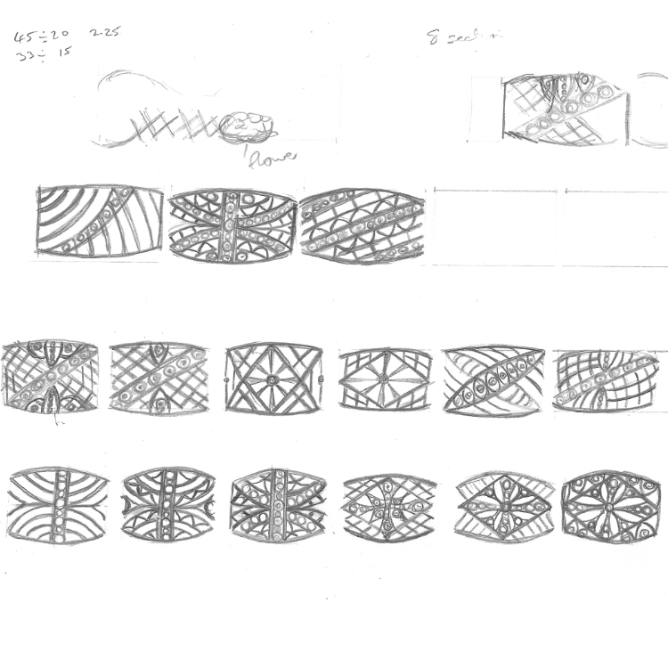 Silver Bangle Sketchs