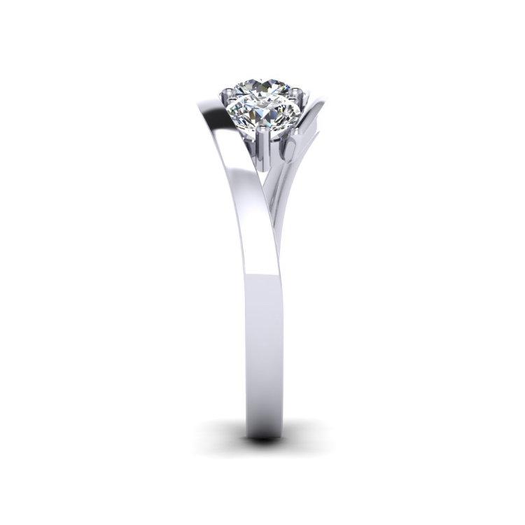 Platinum Diamond Triology Ring Side View